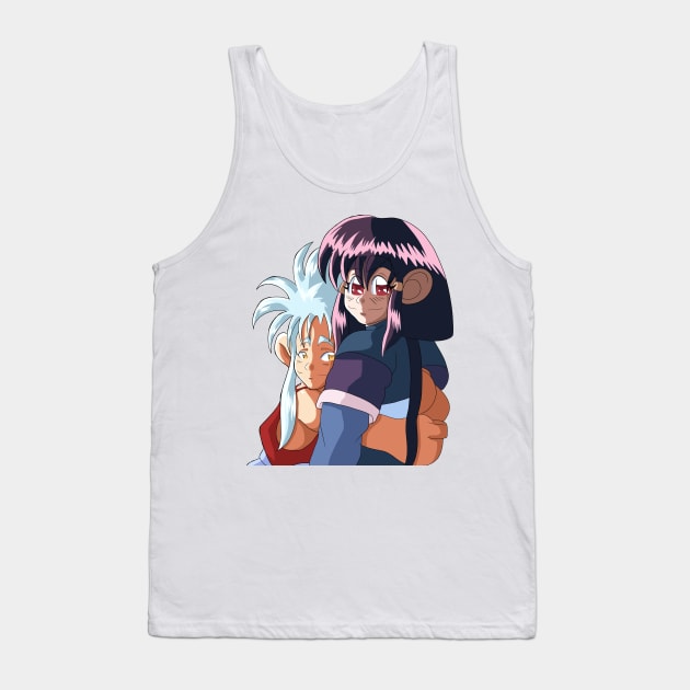 Ryoko hugging Ayeka Tank Top by Aat8 